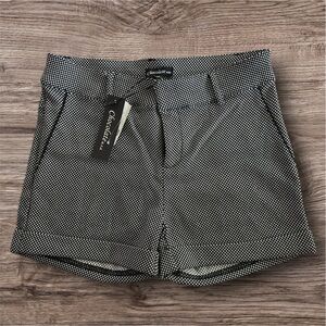 CHOCOLATE Cuffed Black + White Shorts